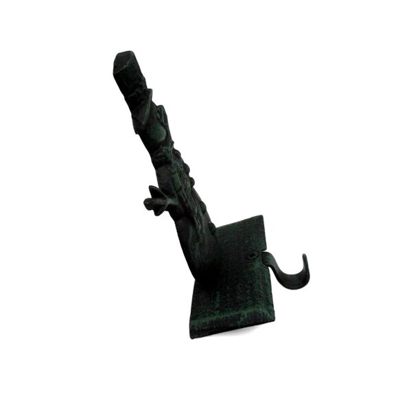 Snowman STOCKING HOLDER Rustic Cast Iron Christmas Decor - Picture 9 of 11